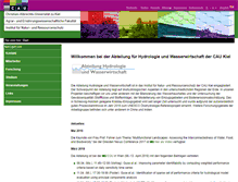Tablet Screenshot of hydrology.uni-kiel.de